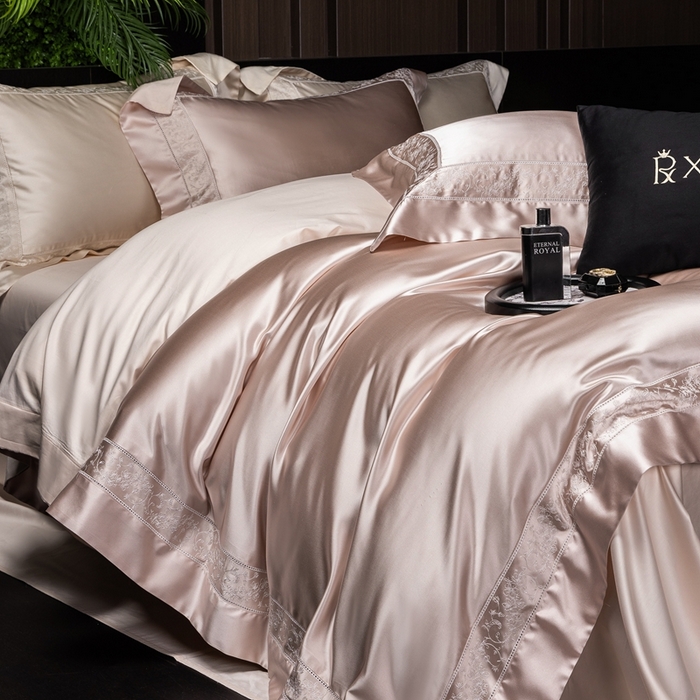 馨蕊家居 2025秋冬臻品上新高精密四件套-云芙 云芙-蔷薇粉