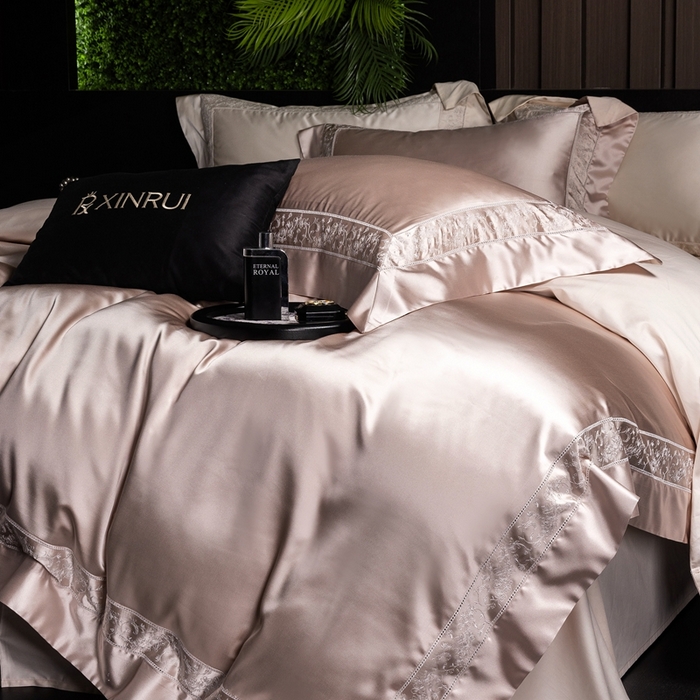 91家纺网 家纺一手货源 找家纺 馨蕊家居 2025秋冬臻品上新高精密四件套-云芙 云芙-蔷薇粉