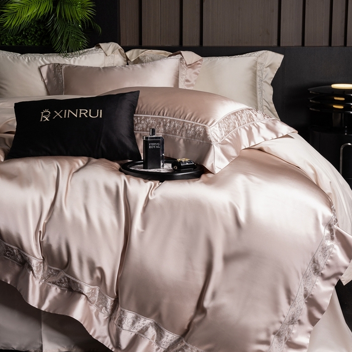 91家纺网 家纺一手货源 找家纺 馨蕊家居 2025秋冬臻品上新高精密四件套-云芙 云芙-蔷薇粉