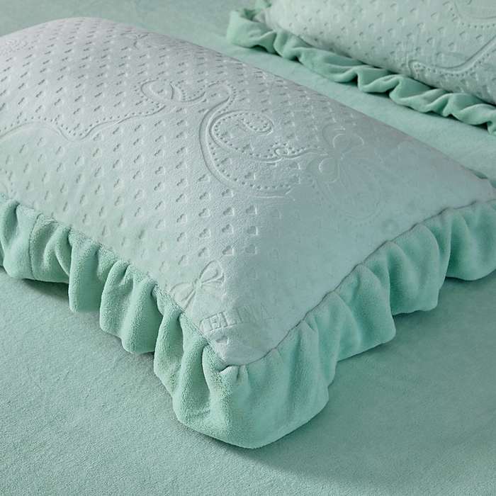 91家纺网 家纺一手货源 找家纺 找底底家纺 2025新款加厚韩版全消光烂花牛奶绒四件套（加厚8斤重   日销20单客户优惠8元） 柔漾-暖绿