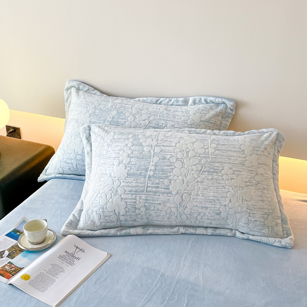 91家纺网 家纺一手货源 找家纺 梵克保罗 2025新款保暖舒适雕花绒四件套 豆蔻