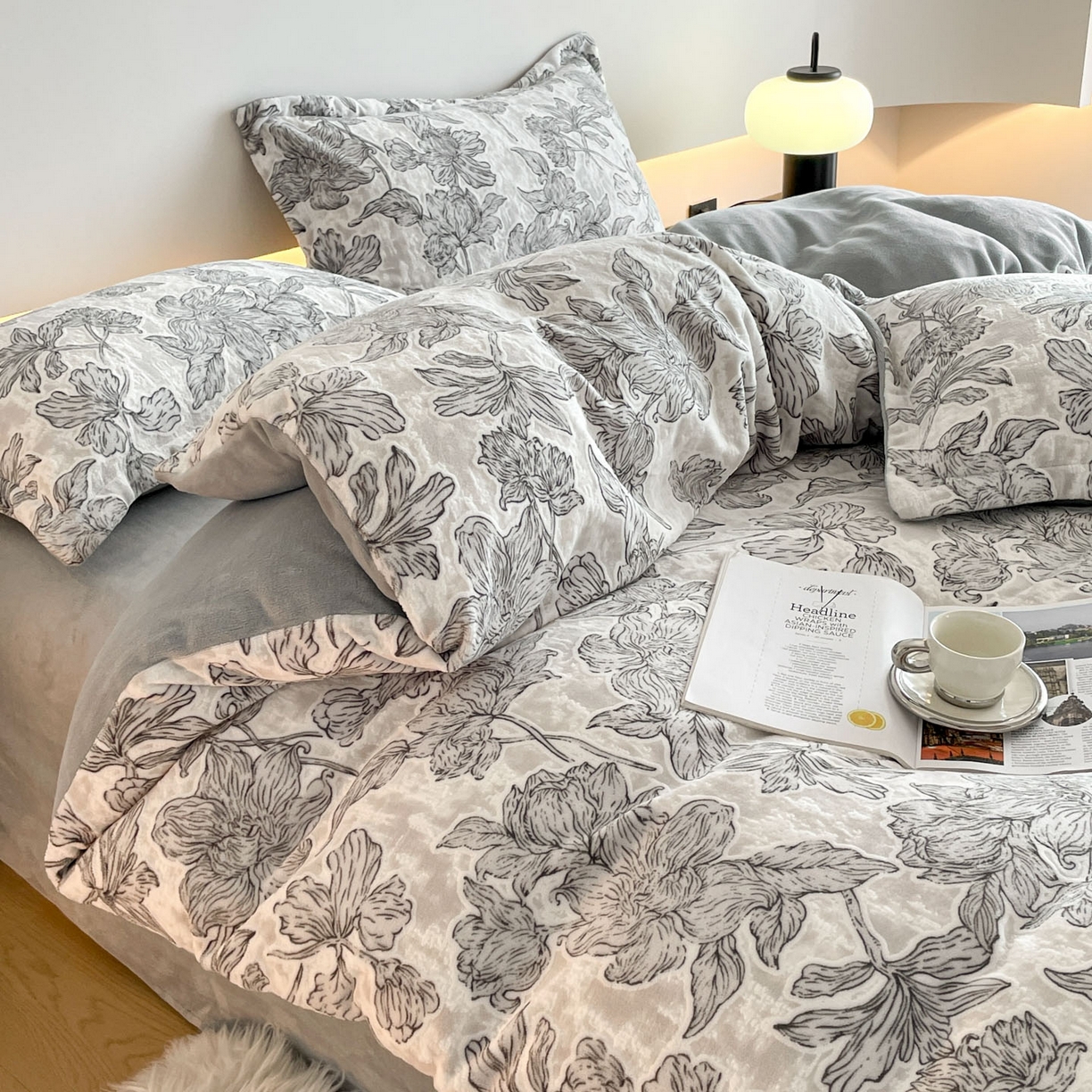 91家纺网 家纺一手货源 找家纺 梵克保罗 2025新款保暖舒适雕花绒四件套 心中之城