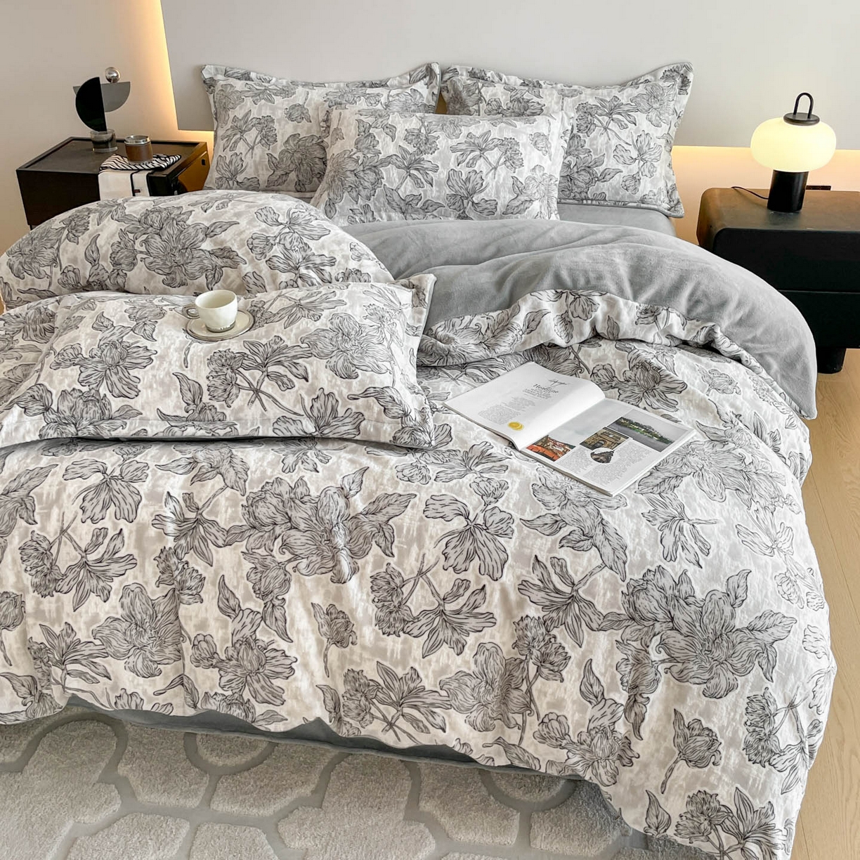 91家纺网 家纺一手货源 找家纺 梵克保罗 2025新款保暖舒适雕花绒四件套 心中之城