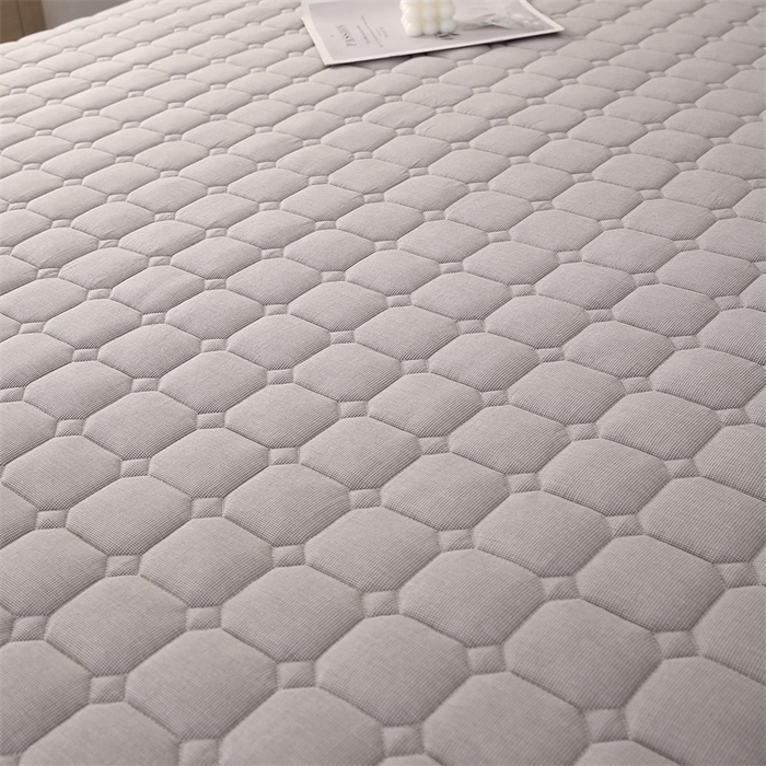 91家纺网 家纺一手货源 找家纺 梵克保罗 2025新款无印风全棉色织水洗棉夹棉床笠 千鸟格灰