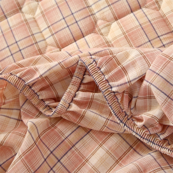 91家纺网 家纺一手货源 找家纺 （总）梵克保罗 2025新款无印风全棉色织水洗棉夹棉床笠