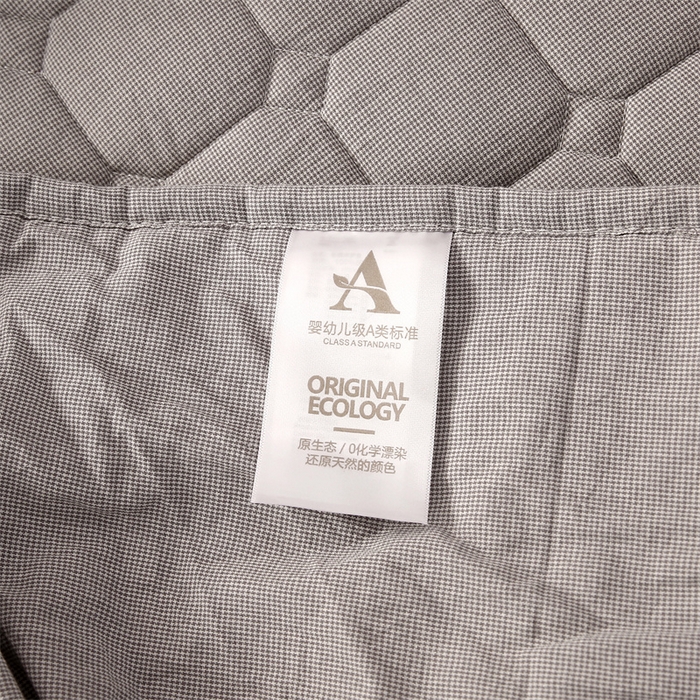 91家纺网 家纺一手货源 找家纺 梵克保罗 2025新款无印风全棉色织水洗棉夹棉床笠 千鸟格灰