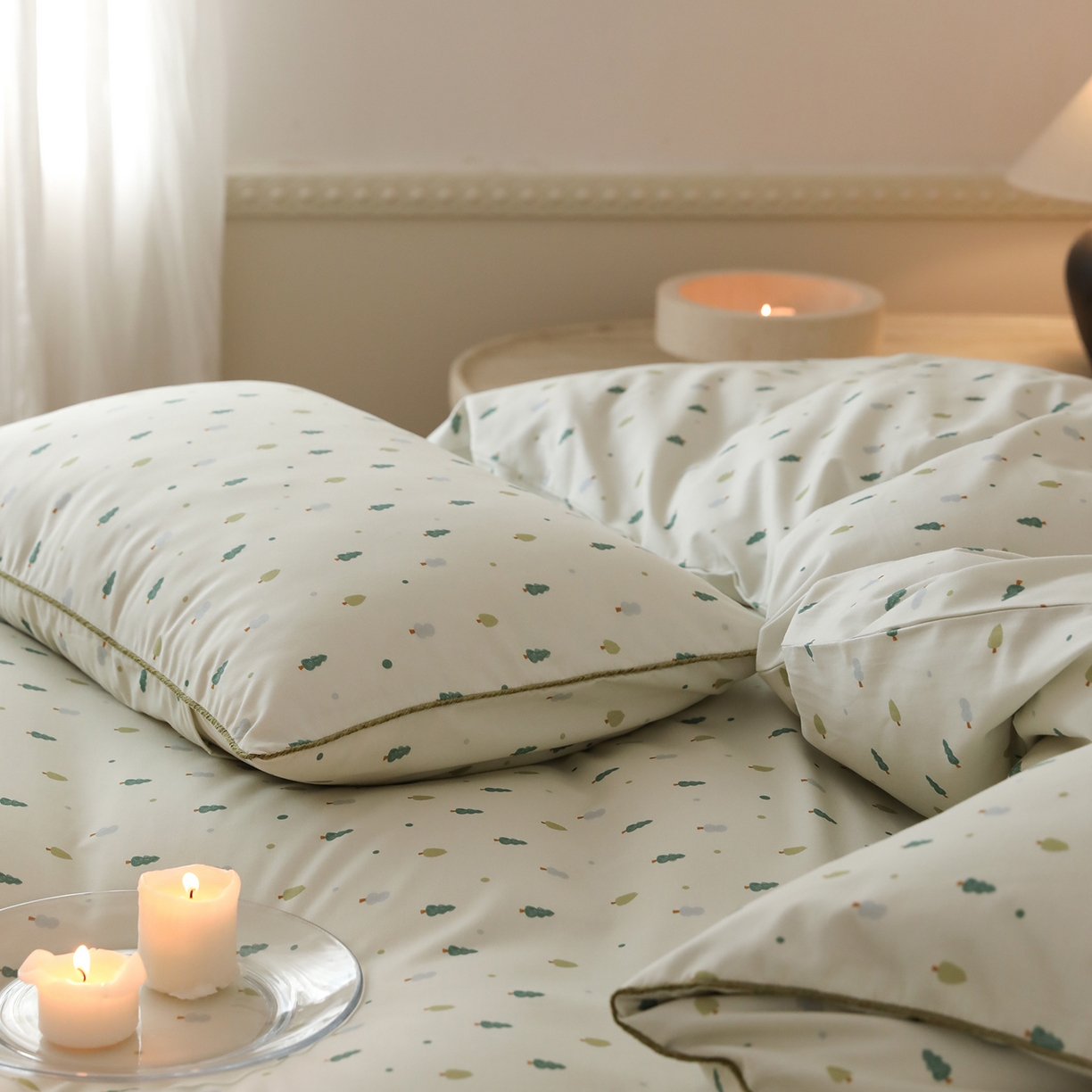 91家纺网 家纺一手货源 找家纺 （总）时年家纺 2025新款全棉纯棉生态磨毛嵌绳款系列四件套