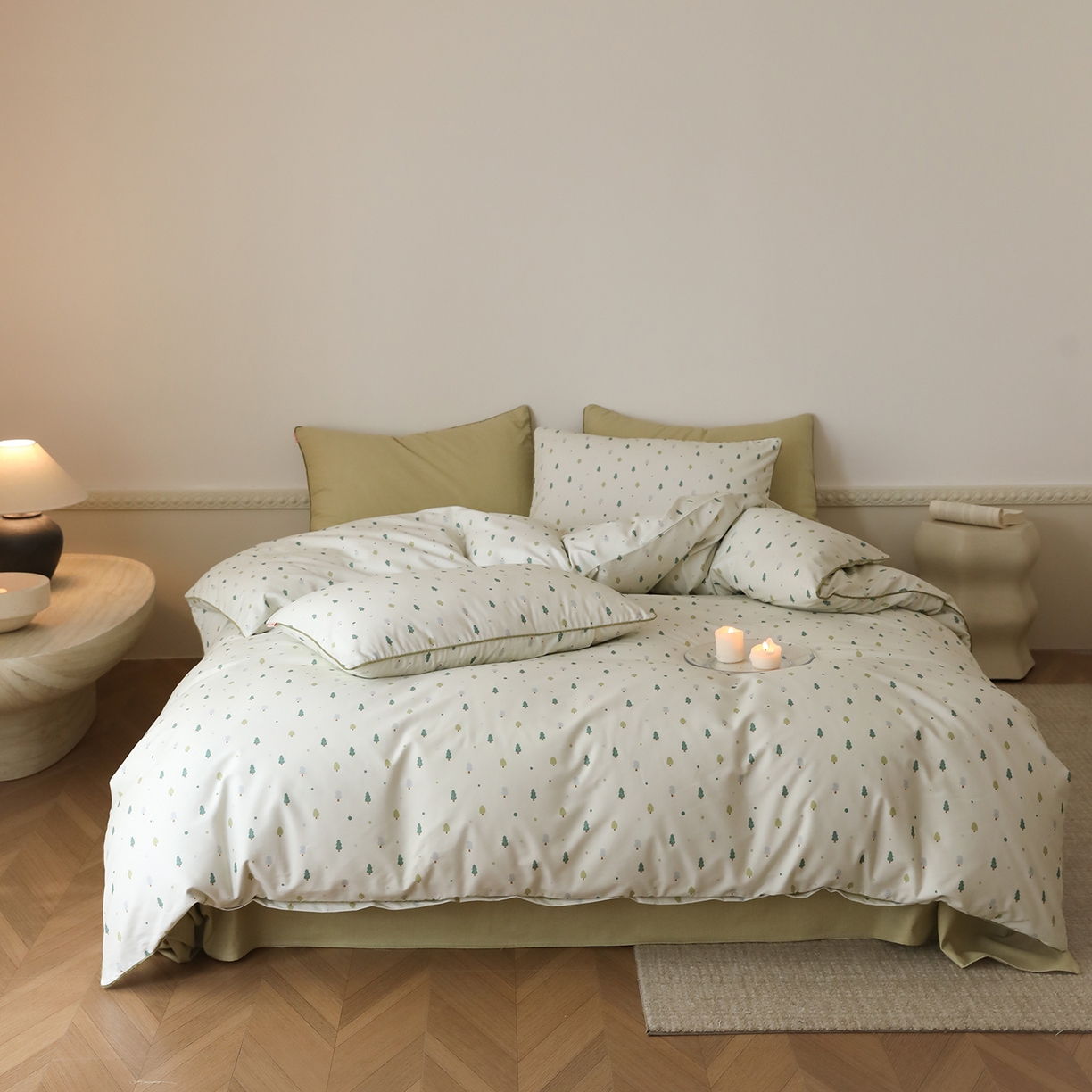 91家纺网 家纺一手货源 找家纺 （总）时年家纺 2025新款全棉纯棉生态磨毛嵌绳款系列四件套