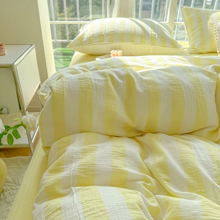 91家纺网 家纺一手货源 找家纺 大叔大婶 云朵条纹奶黄