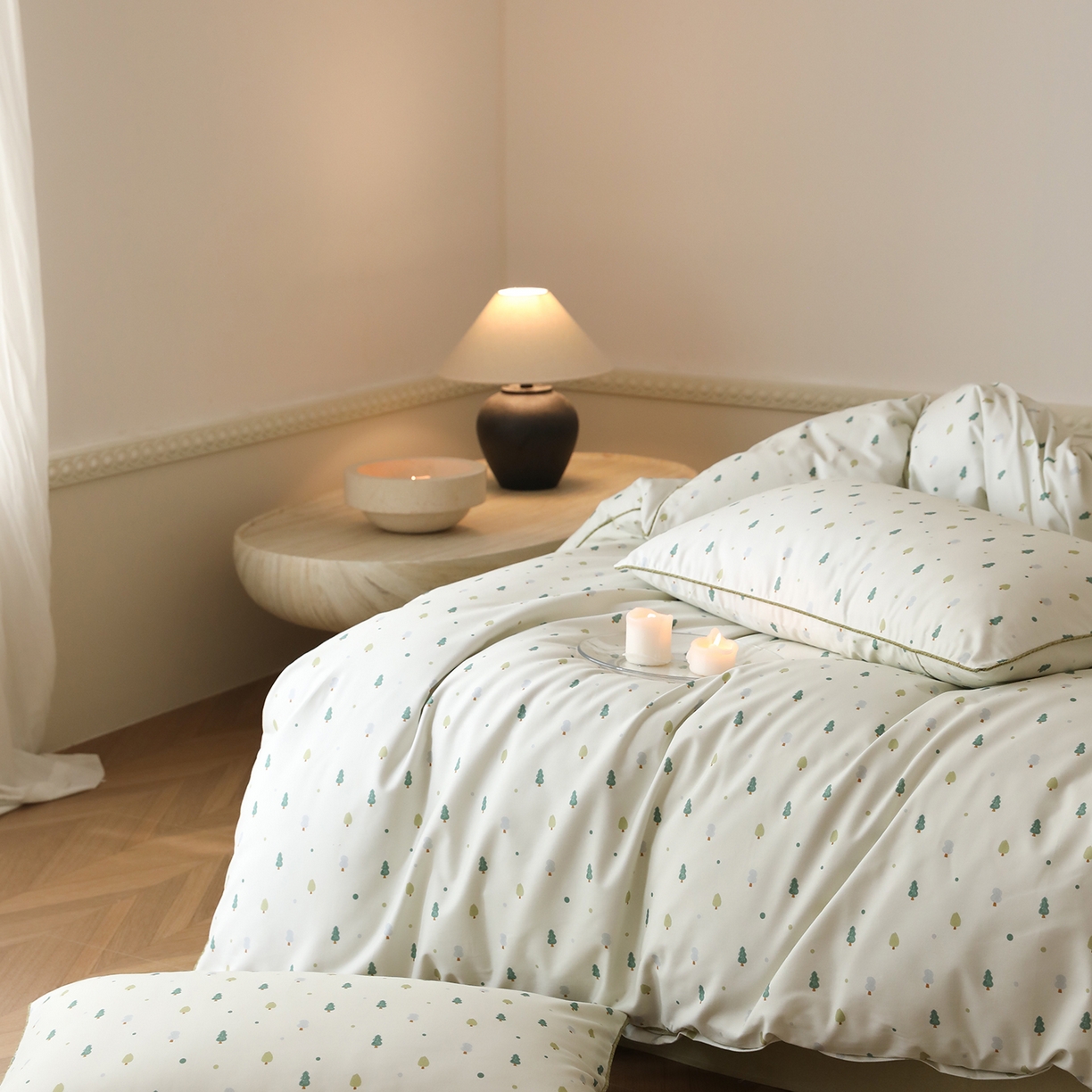 91家纺网 家纺一手货源 找家纺 （总）时年家纺 2025新款全棉纯棉生态磨毛嵌绳款系列四件套