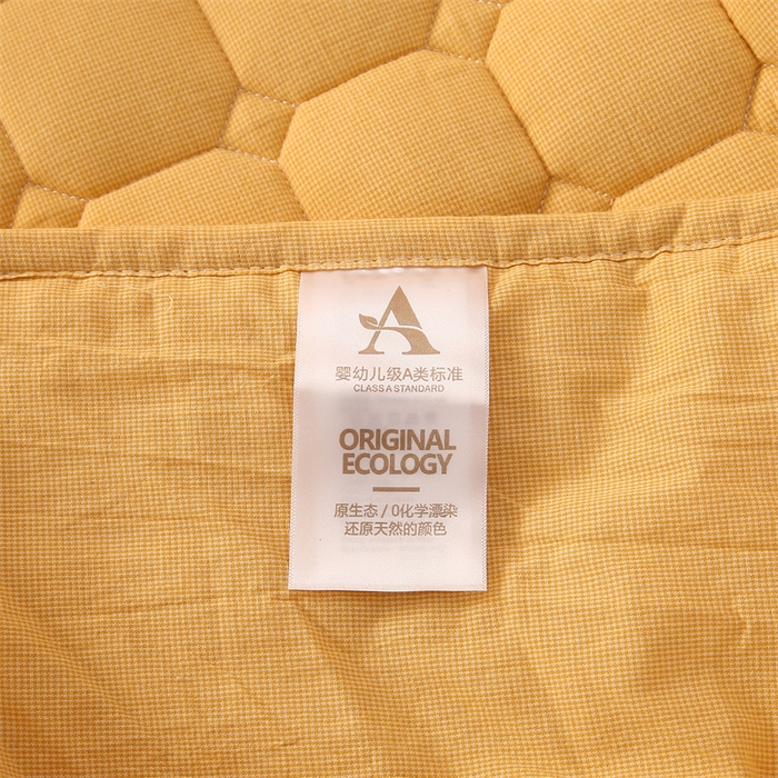 91家纺网 家纺一手货源 找家纺 梵克保罗 2025新款无印风全棉色织水洗棉夹棉床笠 千鸟格招财金