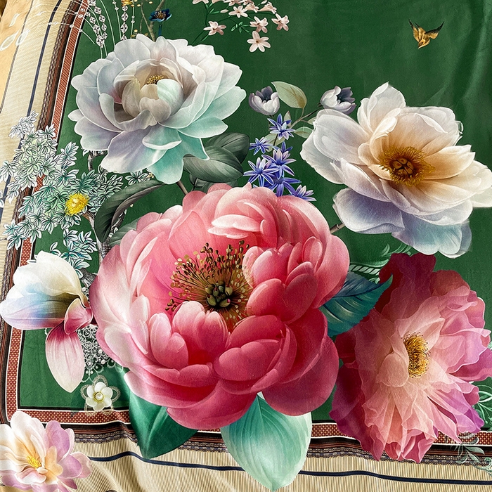 91家纺网 家纺一手货源 找家纺 梵克保罗 2025秋冬新品有氧臻棉绒数码印花9斤单品四件套牛奶绒兔毛绒 流金岁月-咖