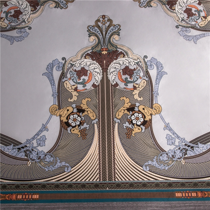 91家纺网 家纺一手货源 找家纺 梵克保罗 2025秋冬新品有氧臻棉绒数码印花9斤单品四件套牛奶绒兔毛绒 伯爵-灰