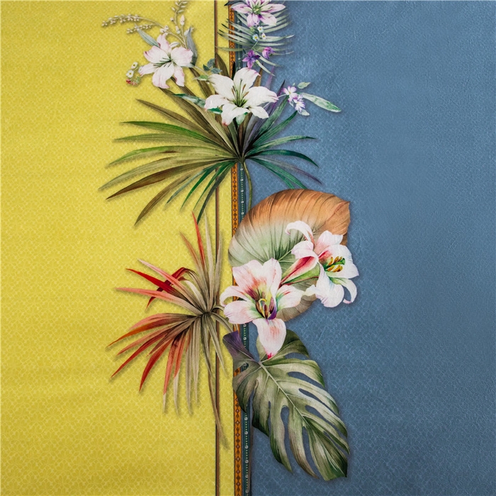 91家纺网 家纺一手货源 找家纺 梵克保罗 2025秋冬新品有氧臻棉绒数码印花9斤单品四件套牛奶绒兔毛绒 罗森堡-黄