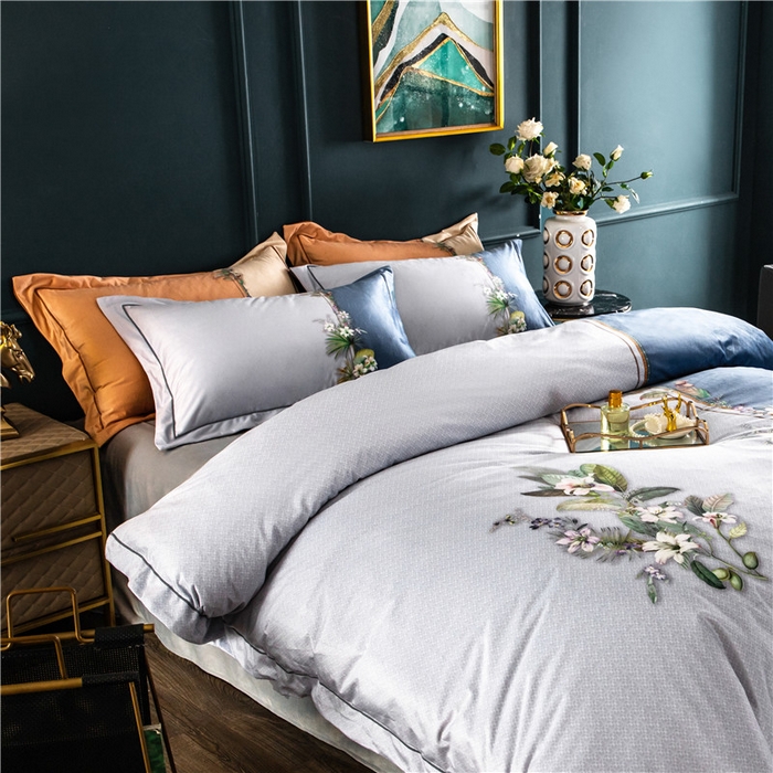 91家纺网 家纺一手货源 找家纺 梵克保罗 2025秋冬新品有氧臻棉绒数码印花9斤单品四件套牛奶绒兔毛绒-单品系列 罗森堡-灰