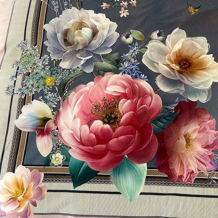 91家纺网 家纺一手货源 找家纺 梵克保罗 2025秋冬新品有氧臻棉绒数码印花9斤单品四件套牛奶绒兔毛绒-单品系列 流金岁月-豆沙