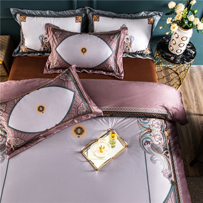 91家纺网 家纺一手货源 找家纺 梵克保罗 2025秋冬新品有氧臻棉绒数码印花9斤单品四件套牛奶绒兔毛绒-单品系列 柏林-豆沙