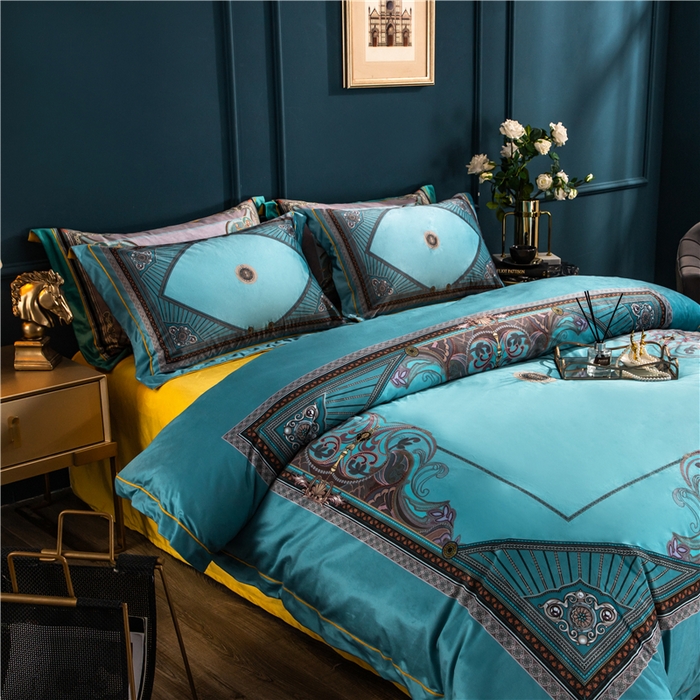 91家纺网 家纺一手货源 找家纺 梵克保罗 2025秋冬新品有氧臻棉绒数码印花9斤单品四件套牛奶绒兔毛绒-单品系列 柏林-兰