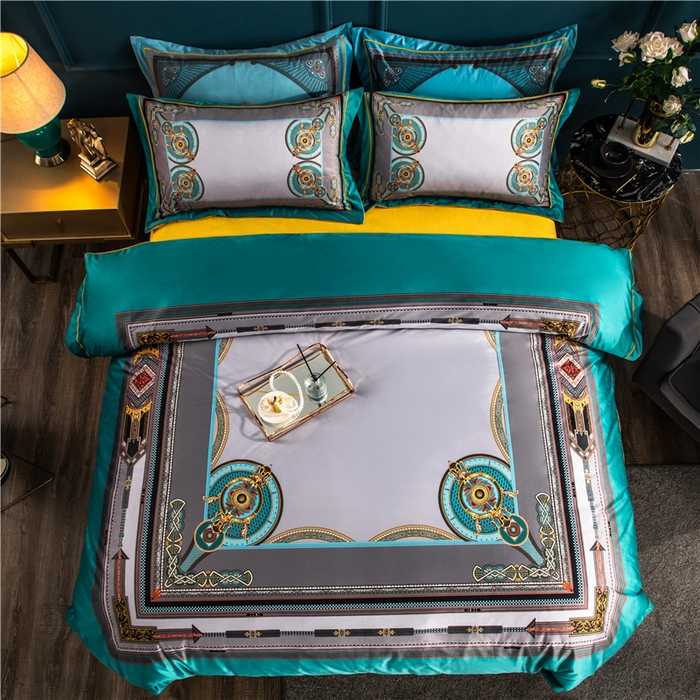 91家纺网 家纺一手货源 找家纺 梵克保罗 2025秋冬新品有氧臻棉绒数码印花9斤单品四件套牛奶绒兔毛绒-单品系列 莱恩-兰