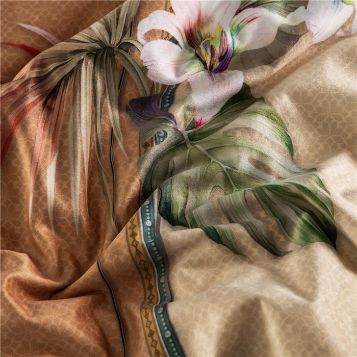 91家纺网 家纺一手货源 找家纺 梵克保罗 2025秋冬新品有氧臻棉绒数码印花9斤单品四件套牛奶绒兔毛绒-单品系列 罗森堡-棕