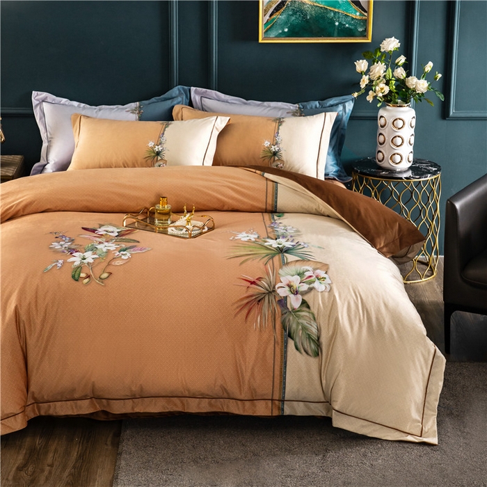 91家纺网 家纺一手货源 找家纺 梵克保罗 2025秋冬新品有氧臻棉绒数码印花9斤单品四件套牛奶绒兔毛绒-单品系列 罗森堡-棕