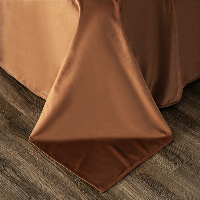 91家纺网 家纺一手货源 找家纺 梵克保罗 2025秋冬新品有氧臻棉绒数码印花9斤单品四件套牛奶绒兔毛绒-单品系列 罗森堡-棕