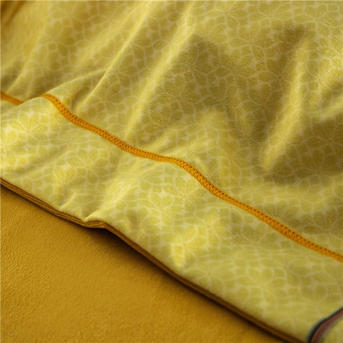 91家纺网 家纺一手货源 找家纺 梵克保罗 2025秋冬新品有氧臻棉绒数码印花9斤单品四件套牛奶绒兔毛绒-单品系列 罗森堡-黄