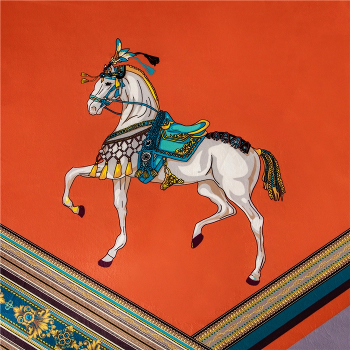 91家纺网 家纺一手货源 找家纺 梵克保罗 2025秋冬新品有氧臻棉绒数码印花9斤单品四件套牛奶绒兔毛绒-单品系列 雅典-橘