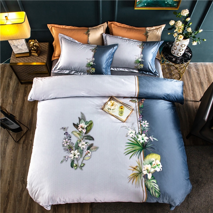 91家纺网 家纺一手货源 找家纺 梵克保罗 2025秋冬新品有氧臻棉绒数码印花9斤单品四件套牛奶绒兔毛绒-单品系列 罗森堡-灰