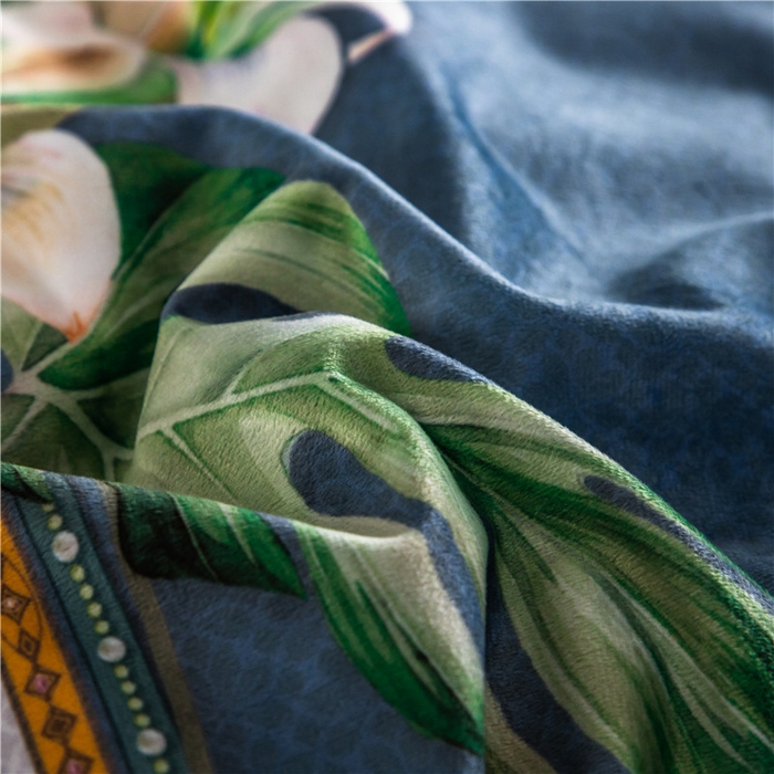 91家纺网 家纺一手货源 找家纺 梵克保罗 2025秋冬新品有氧臻棉绒数码印花9斤单品四件套牛奶绒兔毛绒-单品系列 罗森堡-灰