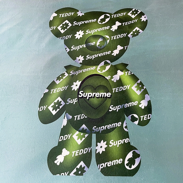 91家纺网 家纺一手货源 找家纺 梵克保罗 2025秋冬新品有氧臻棉绒数码印花9斤单品四件套牛奶绒兔毛绒-单品系列 泰迪熊-墨绿