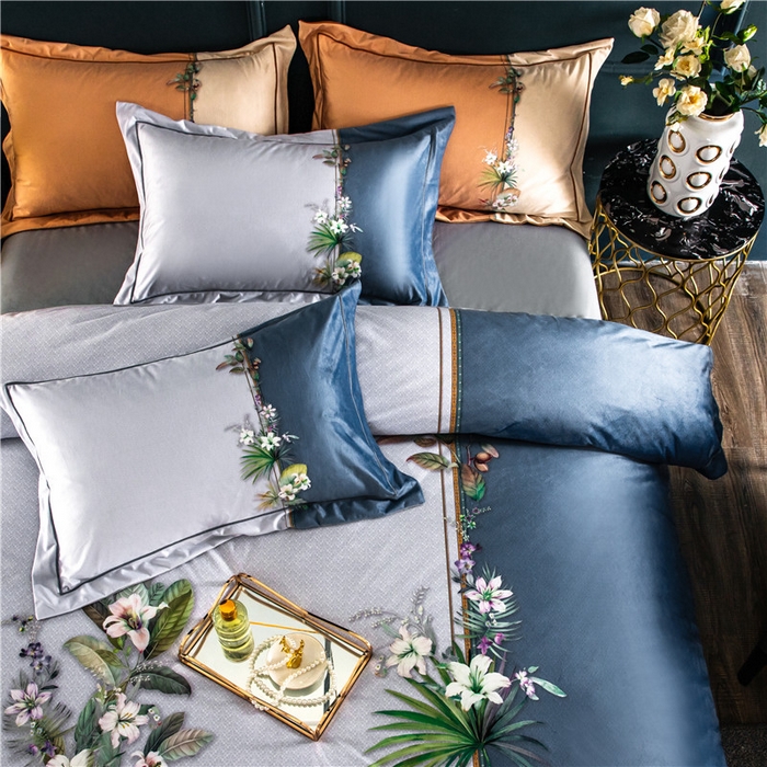 91家纺网 家纺一手货源 找家纺 梵克保罗 2025秋冬新品有氧臻棉绒数码印花9斤单品四件套牛奶绒兔毛绒-单品系列 罗森堡-灰