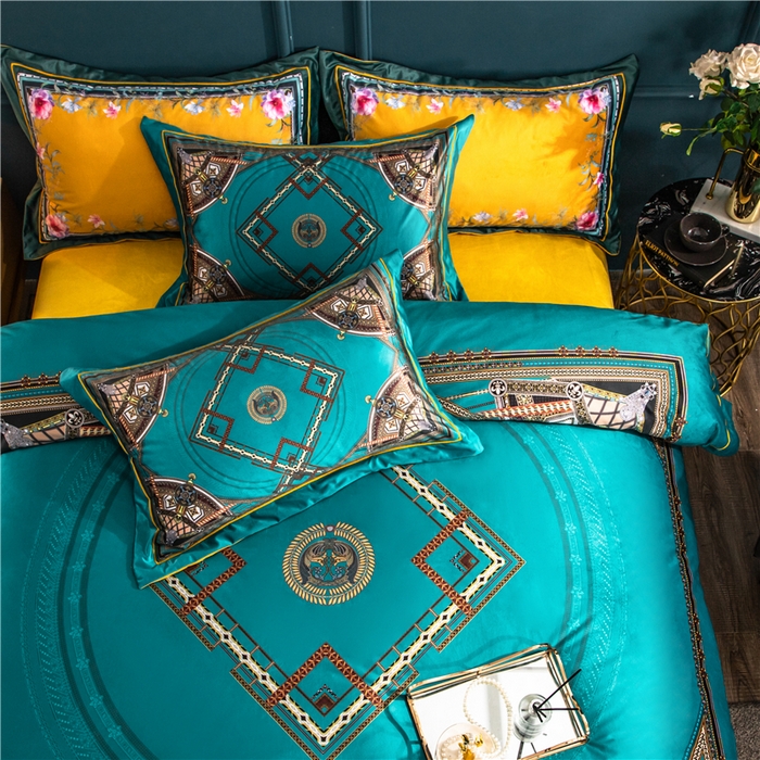 91家纺网 家纺一手货源 找家纺 梵克保罗 2025秋冬新品有氧臻棉绒数码印花9斤单品四件套牛奶绒兔毛绒-单品系列 卡戴珊-兰