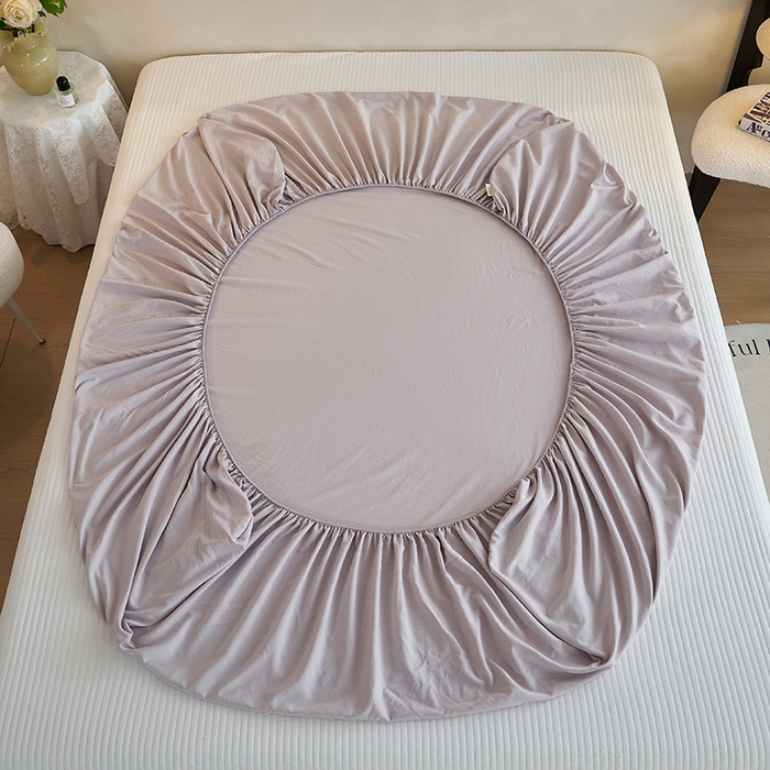 91家纺网 家纺一手货源 找家纺 爱诗诺家纺 2025新款亲肤A类锦小棉水洗色织原棉抗菌透气床笠四季款床罩床垫保护套 锦小棉床笠--浅灰