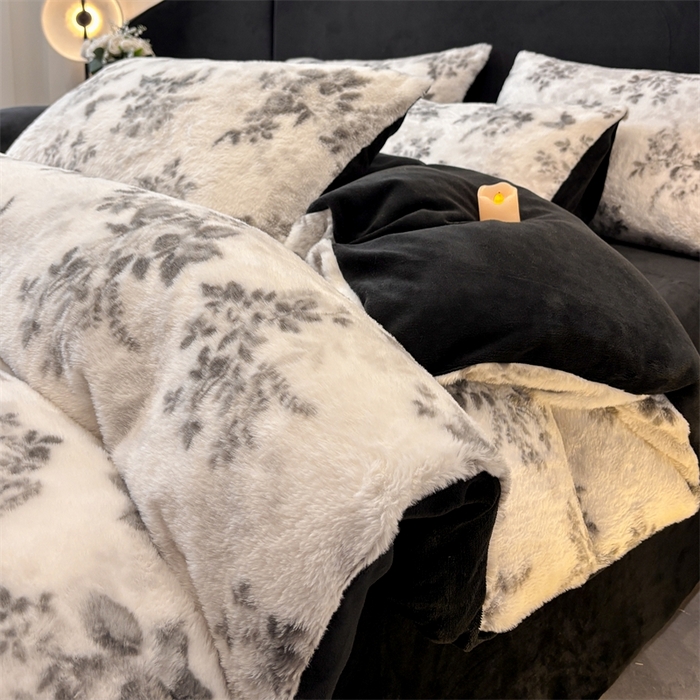 91家纺网 家纺一手货源 找家纺 （总）莉莉安家纺 2025新款加厚保暖兔毛绒四件套