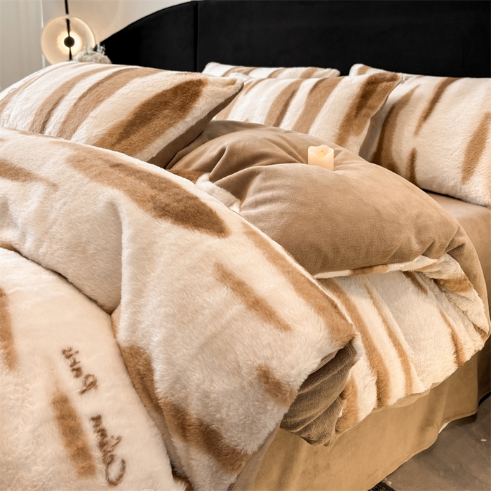 91家纺网 家纺一手货源 找家纺 （总）莉莉安家纺 2025新款加厚保暖兔毛绒四件套