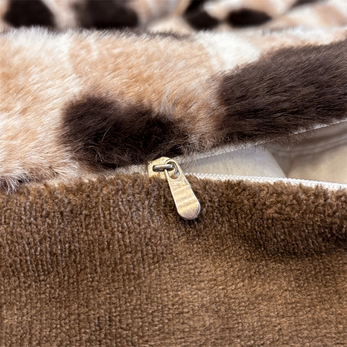 91家纺网 家纺一手货源 找家纺 莉莉安家纺 2025新款加厚保暖兔毛绒四件套 美拉德-豹纹