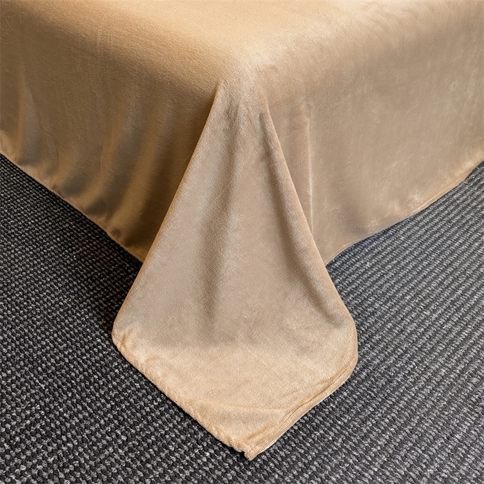 91家纺网 家纺一手货源 找家纺 莉莉安家纺 2025新款加厚保暖兔毛绒四件套 美拉德-拿铁纹