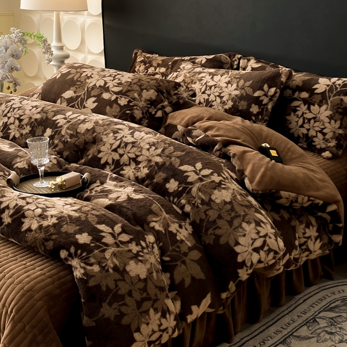 91家纺网 家纺一手货源 找家纺 （总）大麦家纺 25年新款高克重兔毛牛奶绒床盖四件套