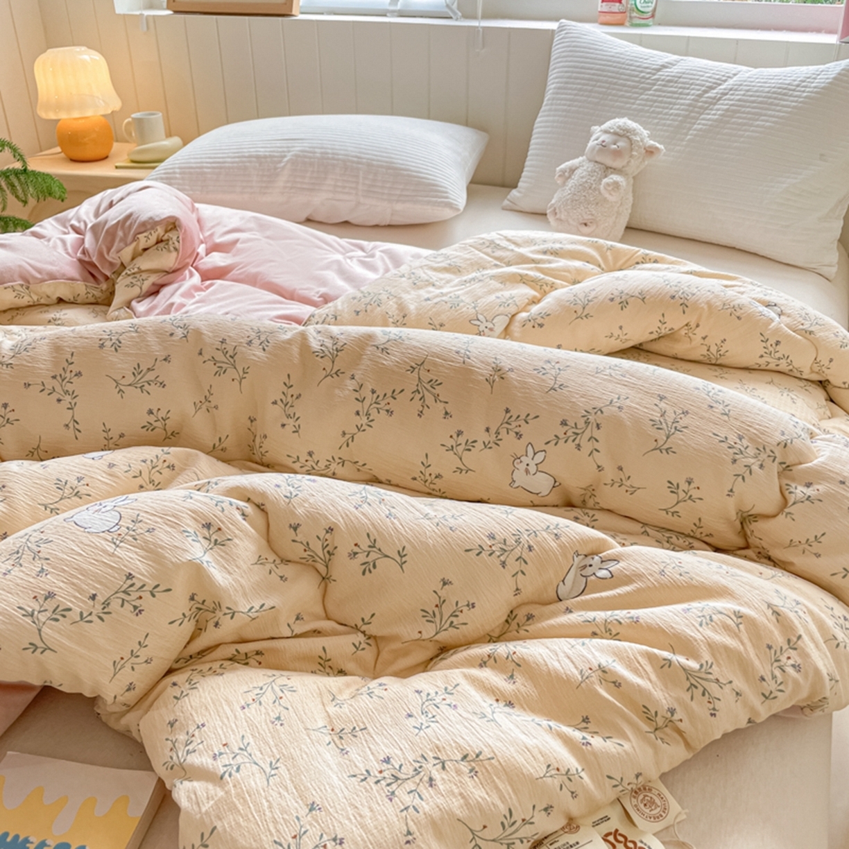 91家纺网 家纺一手货源 找家纺 （总）铺尚美家纺 2025新款A类云感懒人冬季一体被被子被芯床盖四件套