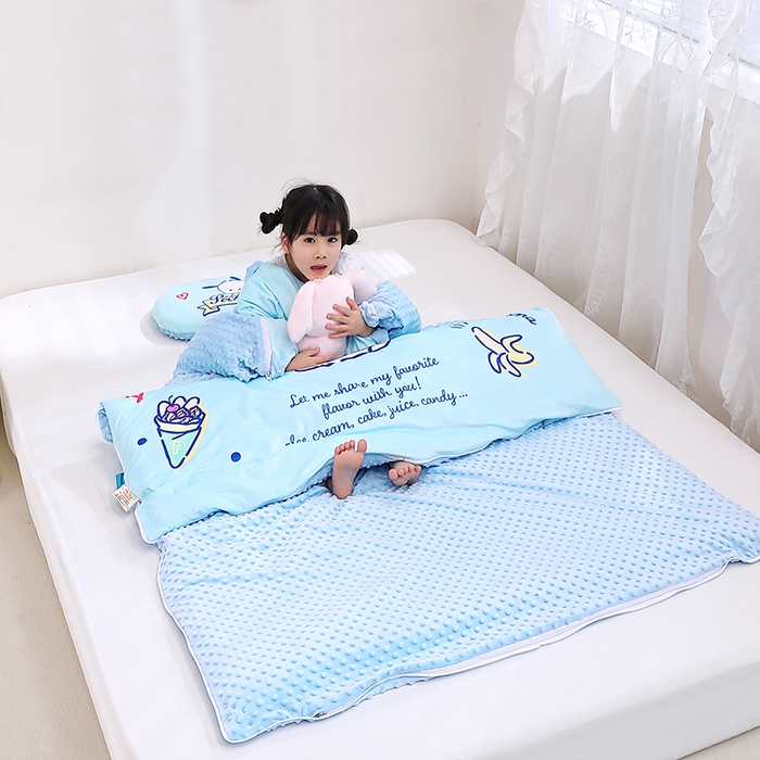 91家纺网 家纺一手货源 找家纺 八零年代 2025新款三丽鸥正版分体式可拆洗睡袋宝宝绒保暖儿童防踢被豆豆绒一体被 分体式可拆睡袋-帕恰狗