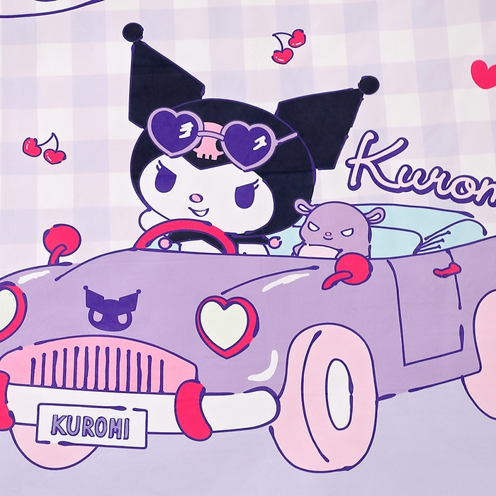 91家纺网 家纺一手货源 找家纺 八零年代 2025新款三丽鸥正版分体式可拆洗睡袋宝宝绒保暖儿童防踢被豆豆绒一体被 分体式可拆睡袋-汽车库洛米