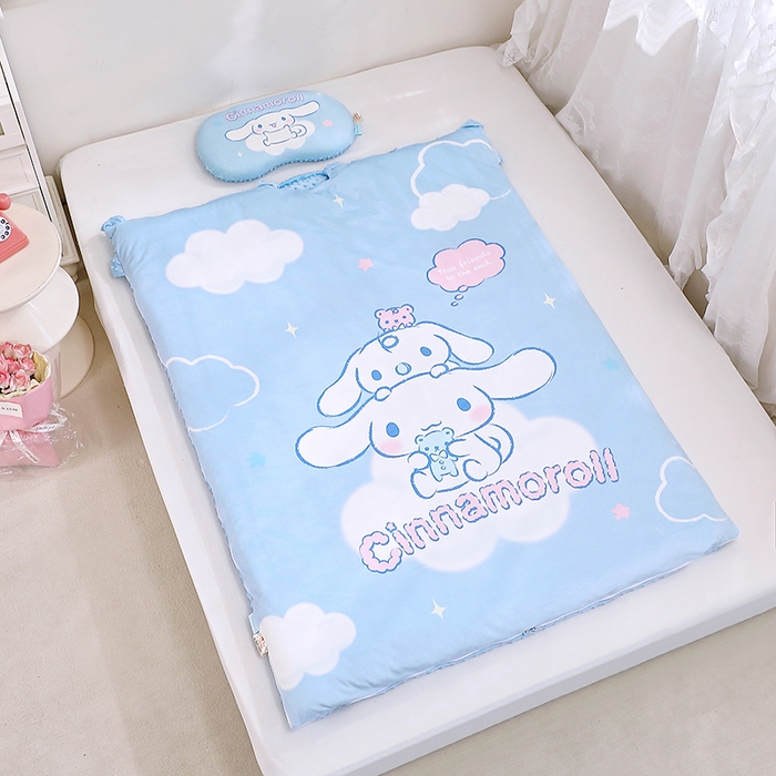 91家纺网 家纺一手货源 找家纺 八零年代 2025新款三丽鸥正版分体式可拆洗睡袋宝宝绒保暖儿童防踢被豆豆绒一体被 分体式可拆睡袋-大耳狗