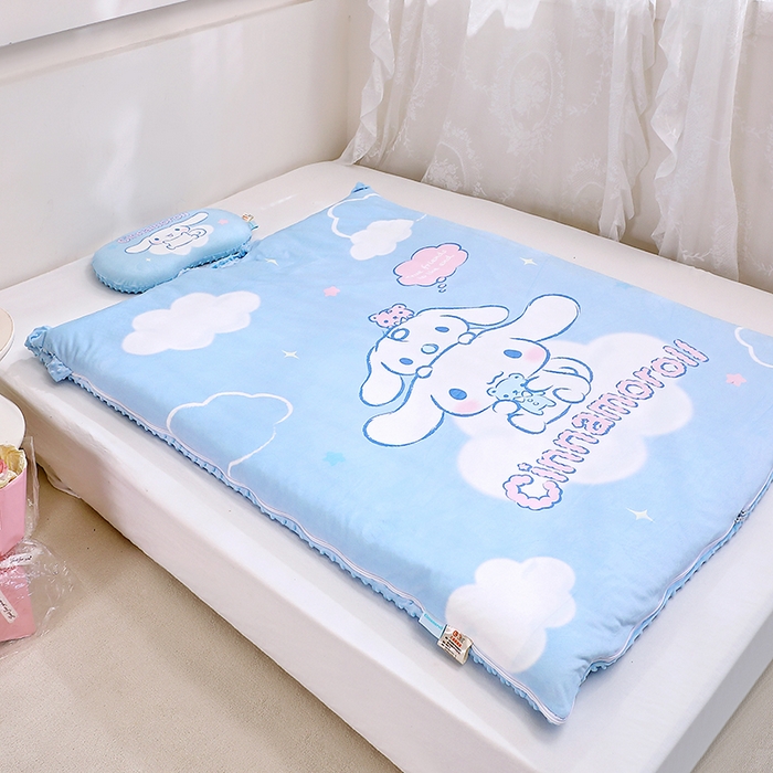 91家纺网 家纺一手货源 找家纺 八零年代 2025新款三丽鸥正版分体式可拆洗睡袋宝宝绒保暖儿童防踢被豆豆绒一体被 分体式可拆睡袋-大耳狗