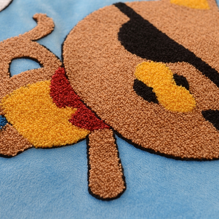 91家纺网 家纺一手货源 找家纺 梵克保罗 2025新款婴儿绒原创绣花卡通学生三件套四件套 海底小纵队-天蓝