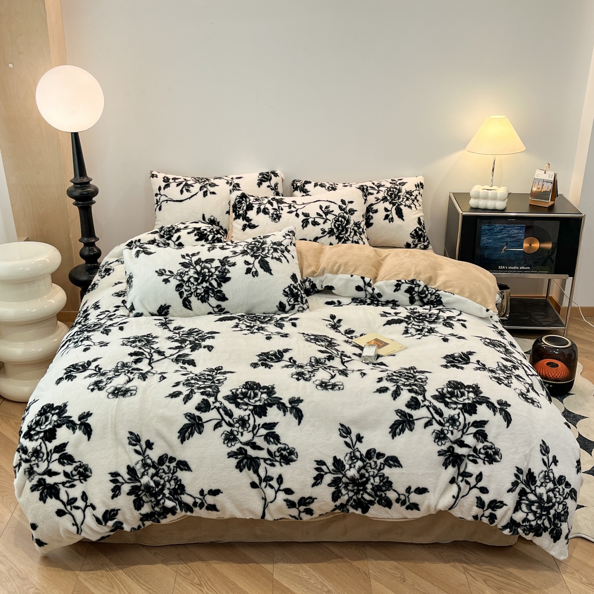 91家纺网 家纺一手货源 找家纺 （总）金爱家 2025新款全消光牛奶绒A类赫本风纯色獭兔毛绒立体牛奶绒四件套