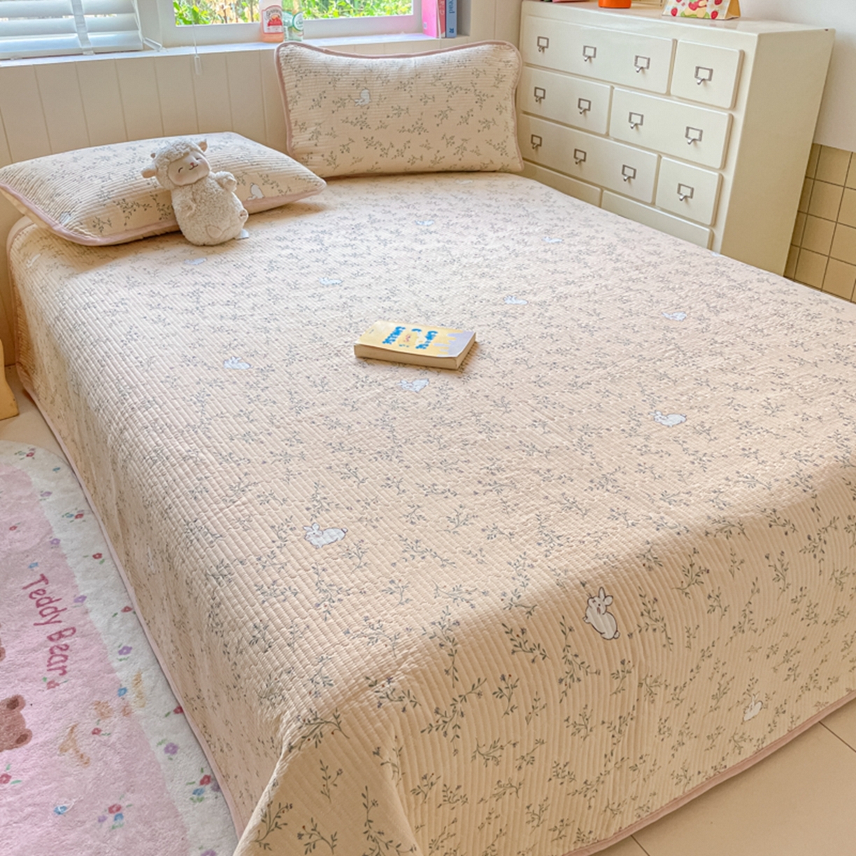 91家纺网 家纺一手货源 找家纺 老帅的工厂店 2025新款A类云感懒人冬季一体被被子被芯床盖系列-单床盖 米兔儿