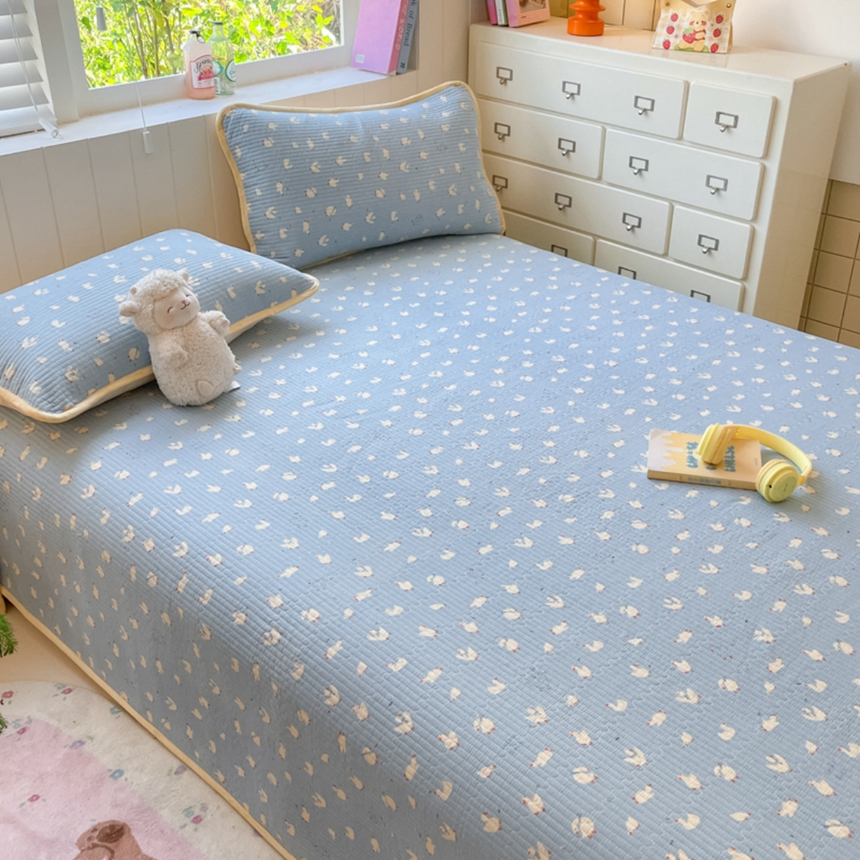 91家纺网 家纺一手货源 找家纺 老帅的工厂店 2025新款A类云感懒人冬季一体被被子被芯床盖系列-单床盖 加油丫