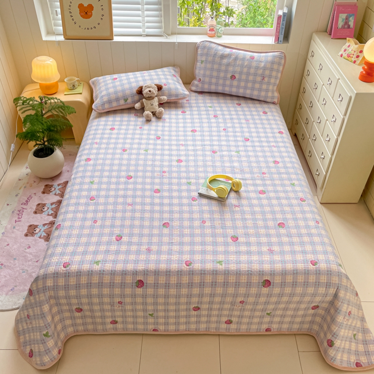 91家纺网 家纺一手货源 找家纺 老帅的工厂店 2025新款A类云感懒人冬季一体被被子被芯床盖系列-单床盖 莓有烦恼