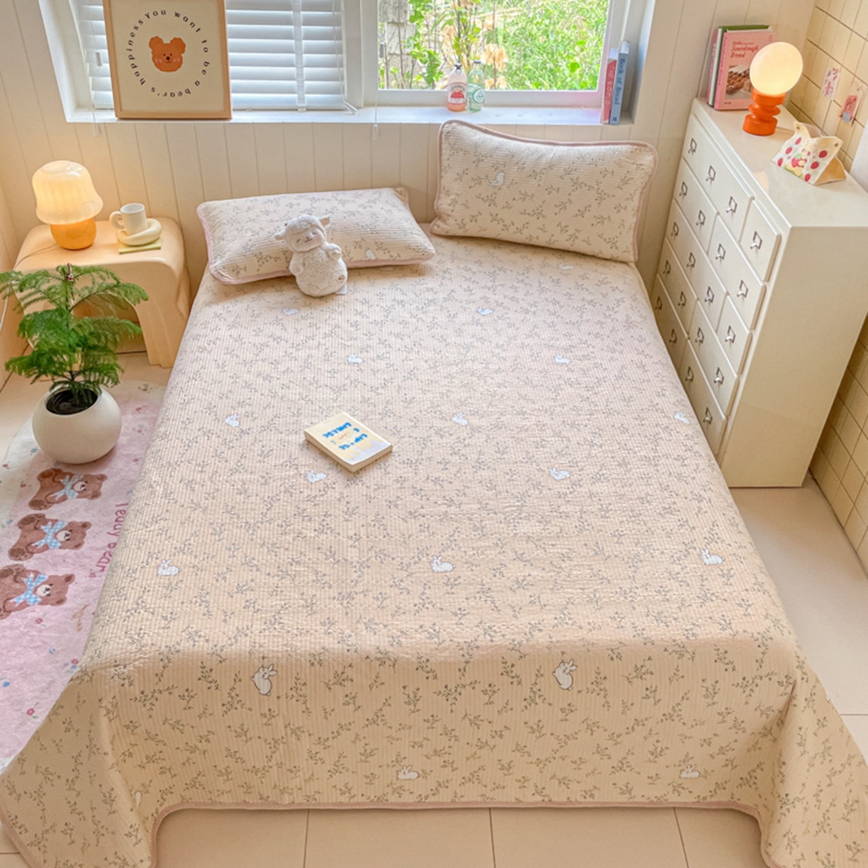 91家纺网 家纺一手货源 找家纺 老帅的工厂店 2025新款A类云感懒人冬季一体被被子被芯床盖系列-单床盖 米兔儿